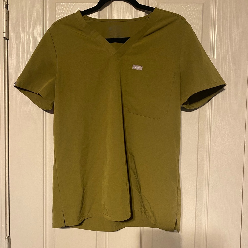 Figs Olive V-Neck Medical Scrub Set